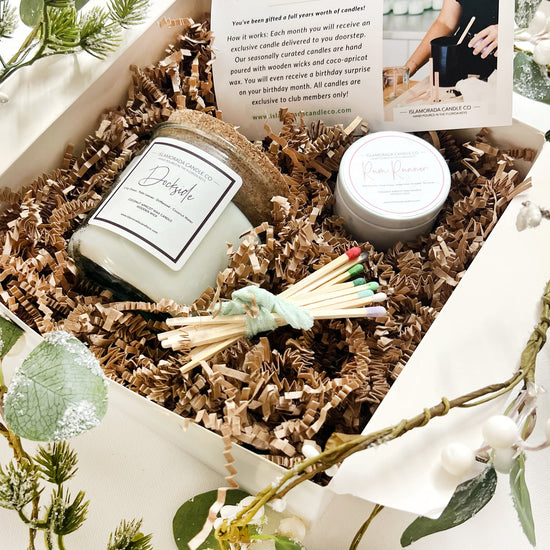 CANDLE CLUB PAY IN FULL ONE YEAR -FREE GIFT BOX WITH PURCHASE